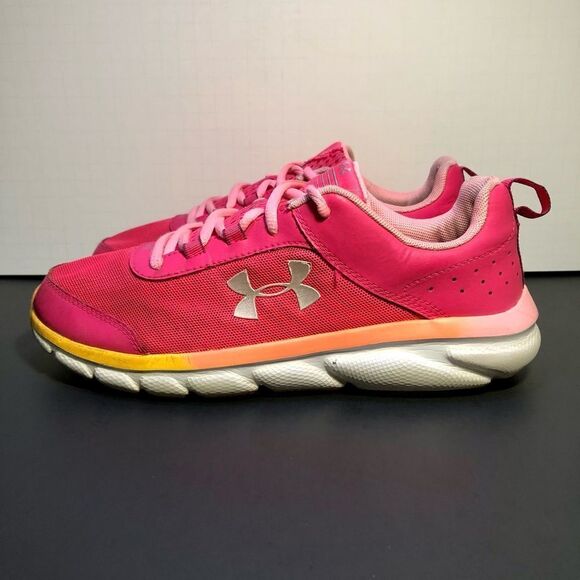 Girls UNDER ARMOUR Assert 8 Pink Running Shoes / Size 7Y - Picture 4 of 10